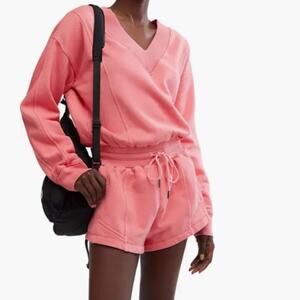 FP Movement by Free People Pink Jumpsuit Intercept Romper Women’s Size S NWT